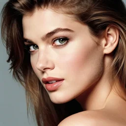 photo of a 9 0 s female supermodel, beautiful. attractive. looking at the camera in a flirtatious way. pay attention to facial details. close up profile!! beautiful professional photograph by herb ritts and ellen von unwerth, zeiss 5 0 mm f 1. 8 lens,