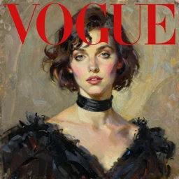 vogue magazine, vintage 1 9 7 0 model, greg rutkowski, john singer sargent, anime, trending on artstation, oil painting, intricate