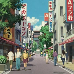 A utradetailed picture of tokyo street by Gibli, AKihabara, wall paper, 4k.