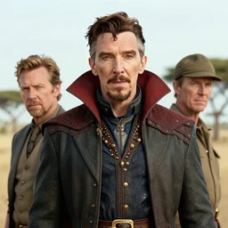 a highly detailed safari portrait of stephen strange, james gurney, james jean
