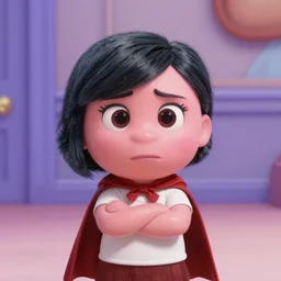a still of upset Edna Mode wearing a cape, Pixar (2018)