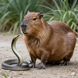 hybrid of cabybara and snake