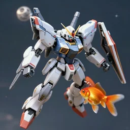 goldfish piloting a mech suite