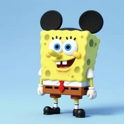 sponge bob as mickey mouse