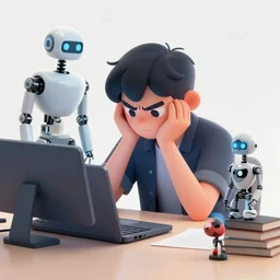 jobless artist is angry that robots stole his job, tragic, artstation