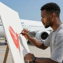 alphonse mucha paints a qantas jet