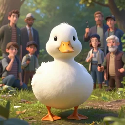 highly detailed vfx portrait of a white call duck!!!, cute duck portrait, cute portrait of a duck, unreal engine, greg rutkowski, loish, rhads, beeple, makoto shinkai and lois van baarle, ilya kuvshinov, rossdraws, tom bagshaw, global illumination, detailed and intricate environment