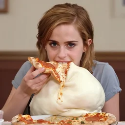cute emma watson bloated after being filled with pizza