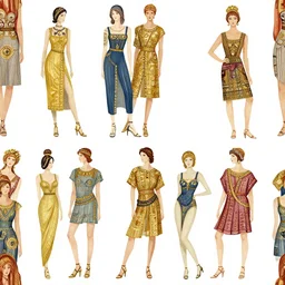 Versace fashion vector illustration repeating pattern with white background and multiple colors in style of Roman Fresco