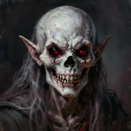 Ghoul Portrait, digital painting, hyperrealistic trending on ArtStation