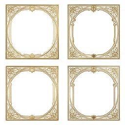 artnouveau frames and borders for artnouveau style symmetric bezel