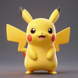 chibi pikachu, render, unreal, studio lighting, blender, trending on artstation, 8k, highly detailed