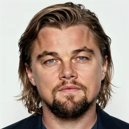 painted closeup portrait of leonardo dicaprio in don't look up, long hair, masculine, with beard, majestic, ultrarealistic, intricate, elegant, extremely detailed photo, trending artstation, concept art, sharp focus illustration art by alphonse mucha