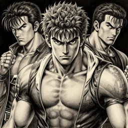detailed portrait ryu from capcom street fighter 2, street fighter, capcom, by yusuke murata and eisuke ogura and naoto kuroshima, artstation, highly - detailed, cgsociety, 8 k, hd, pixiv, pencil and ink, dark colors, intricate details