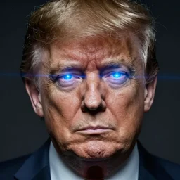 trump with laser eyes by alex ross