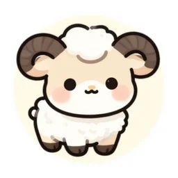 adorable ram art cartoon sticker profile picture