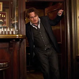 johnny depp stumbling out of a bar at 3 am