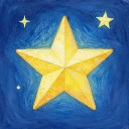 A photo of a star while painting