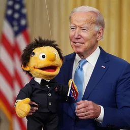 howdy doody puppet marionette, as joe biden