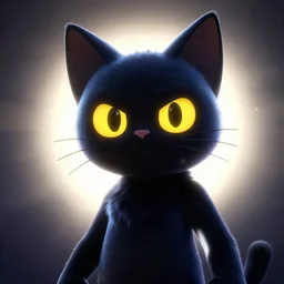extreme backlight an avatar of a black cat in the style of fortnite