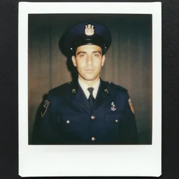 Polaroid image of Max Martini as cop
