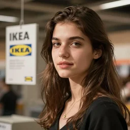 female portrait, ikea manual