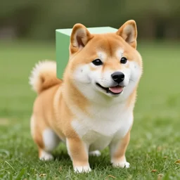 photo of a cube shaped Shiba Inu