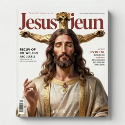 Jesus Christ on the cover of a glossy magazine, elegant, highly detailed