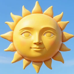 sun with a giant face