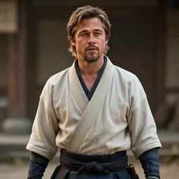 brad pitt as a samourai, rendered in unreal engine