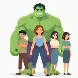emma watson as the hulk, clean cel shaded vector art. shutterstock. behance hd by lois van baarle, artgerm, helen huang, by makoto shinkai and ilya kuvshinov, rossdraws, illustration