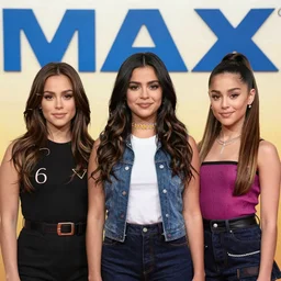 Demi Lovato as Piper Halliwell and Selena Gomez as Phoebe Halliwell and Ariana Grande as Prue Halliwell in a Charmed movie directed by Christopher Nolan, movie still frame, promotional image, imax 35 mm footage