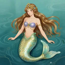 portrait of a beautiful mermaid in a pond, fantasy, regal, intricate, by stanley artgerm lau, greg rutkowski, thomas kindkade, alphonse mucha, loish, norman rockwell