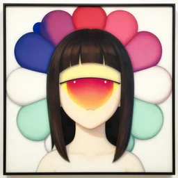 a surreal portrait of a girl by takashi murakami -