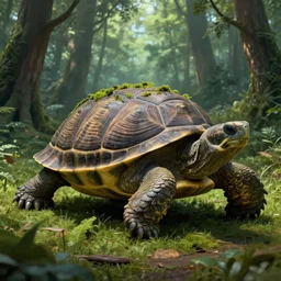 a giant turtle | | forest on this shell, by greg rutkowski and greg staples, artstation, 4 k, photorealistic, octane render, intricate, elegant,