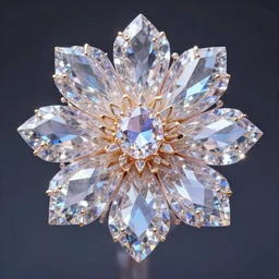 a flower made of crystal gems, fantasy art