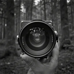 the dark forest, photo, realistic, analogic, lens, large format, sharpness, clarity, tonal range, black and white, ansel adams style