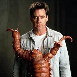 a still of jim carrey in the human centipede, horror, dramatic lighting
