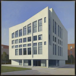 a painting of an architecture building by toyo ito photography by bas princen and giorgio de chirico