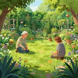 the garden where the solutions are found, digital art, greg rutkowski and Quentin Mabille trending on artstation and deviantart. wikimedia commons