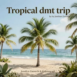 album cover design tropical dmt trip, by Jonathan Zawada, Pi-Slices and Kidmograph, colorful digital art