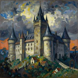 medieval castle, by Wassily Kandinsky