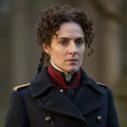 portrait of a victorian woman wearing a winter coat, military, highly detailed, fantasy, cinematic lighting, close up, realistic, photograph by elliott & fry