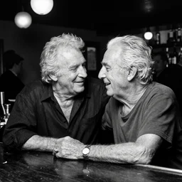 old gay couple on a bar photographed by nan goldin, 8 0 s