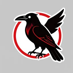 logo of a raven with red lines inspired by infamous second son bad karma, perfect