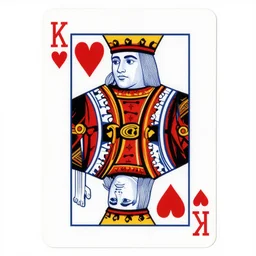 king of hearts playing card with max brannings face
