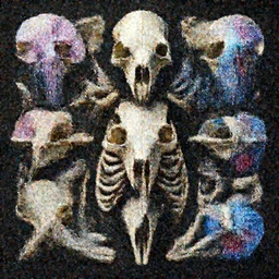 composition of human skulls, animals skulls, bones, rib-cage. jellyfish orchids and betta fish, bioluminiscent, intricate artwork by Tooth Wu and wlop and beeple. octane render, trending on artstation, greg rutkowski very coherent symmetrical artwork. cinematic, hyper realism, high detail, octane render, 8k