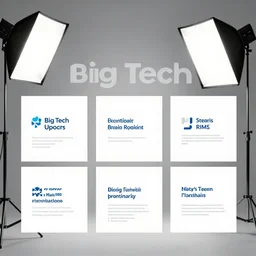 brand identity guidelines overview, big tech company, studio lighting