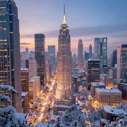 a realistic photographic view picture of a snowy city, photographic filter unreal engine 5 realistic hyperdetailed 8 k ultradetail cinematic concept art volumetric lighting, very beautiful scenery, very realistic effect, hd, hdr, cinematic 4 k wallpaper, 8 k, sharp focus, octane render, ultra detailed, high resolution, artstation trending on artstation in the style of albert dros glowing rich colors powerful imagery