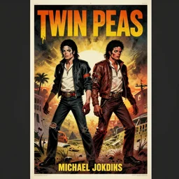 twin peaks poster art, michael jackson vs zumbies, old retro pulp noir comic cover, by michael whelan, rossetti bouguereau, artgerm, retro, nostalgic, old fashioned
